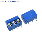 100PCS KF301-2P 3p Splicing, screw type PCB spacing 5.0 connector terminals, terminal KF301 Red, blue, green, black