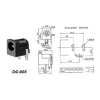 DC002/004/DC005/015 Power Socket 3.5x1.3mm 5.5x2.1mm 5.5x2.5mm DC Power Socket USB Three-Leg Direct Plug Socket Female Connector