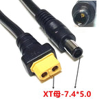 1.5 Square Ultra-soft XT60 Plug Male Female Connector to DC 5525/DC5521 Power Cable for Fly FPV Multirotor Field Repairs Apply