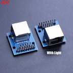 JCD 1pcs RJ45 Breakout Board With LED Lights,8P8C Female Socket Connector RJ45 Adapter Test Board with Pin Headers