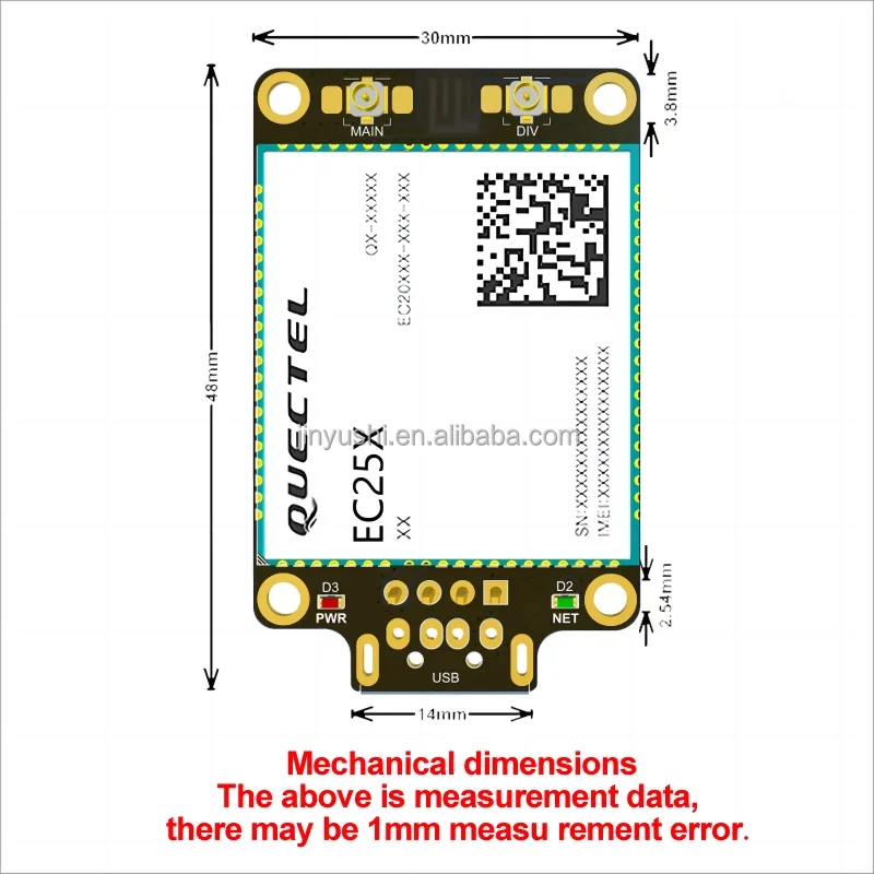 Quectel EC25 Wireless LTE USB Dongle Linux Android 4G USB2.0 Adapter With EC25-E EC25-AU EC25-J EC25-EC EC25-EU EC25-AF EC25-MX