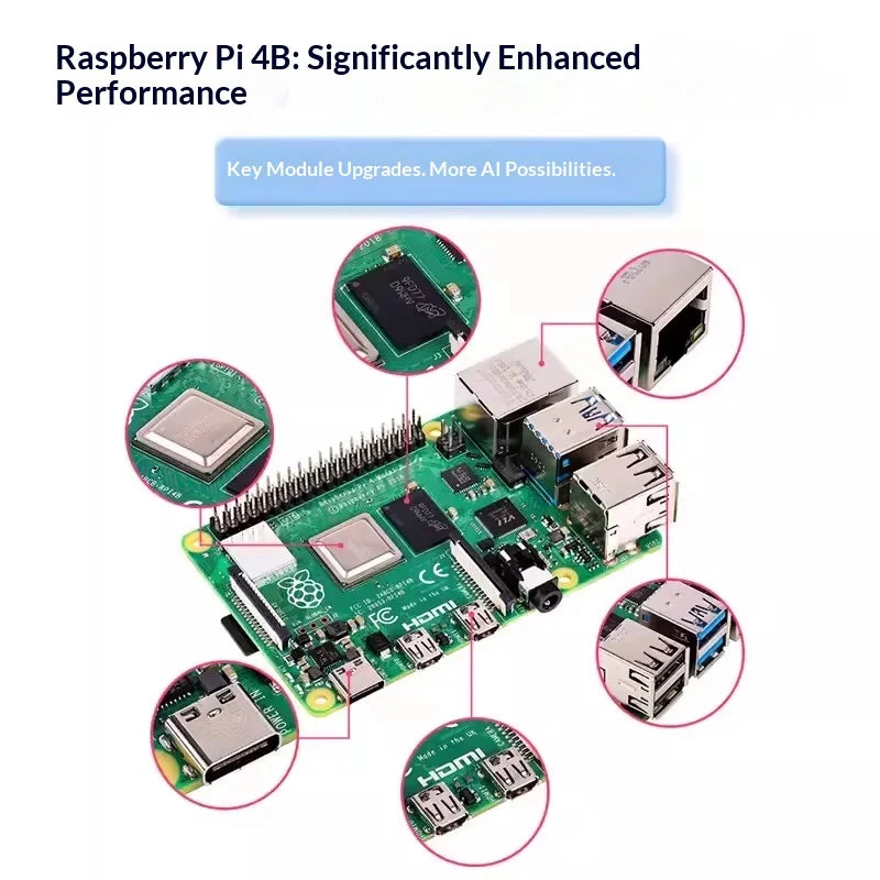 raspberry pi 4 model b 2gb 4gb 8gb ram quad core wifi bluetooth dual hdmi diy programming development board