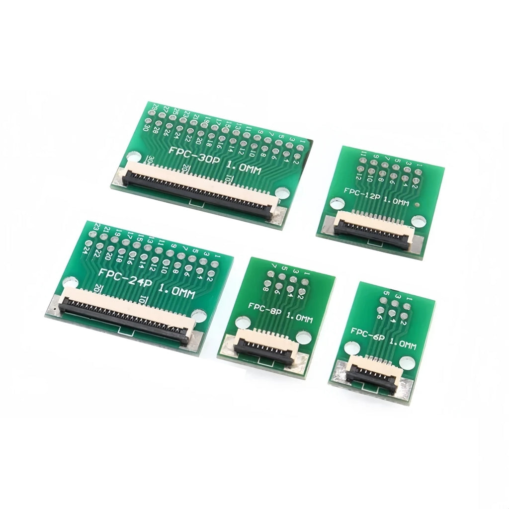 FPC FFC Flexible Cable Adapter Board 1.0mm Pitch Connector SMT to 2.54mm 4/5/6/7/8/9/10/12/14/15/16/18/20/22/24/26/28/30/32/40P