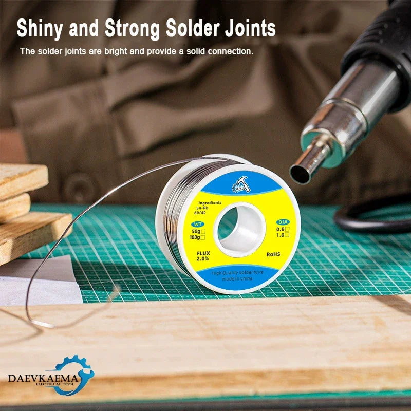 EMA Quality Welding TIN Wire 60/40 0.8mm 1.0mm Soldering Solder Wire Tin Flux for Soldering Welding Solder Wire 50G 100G