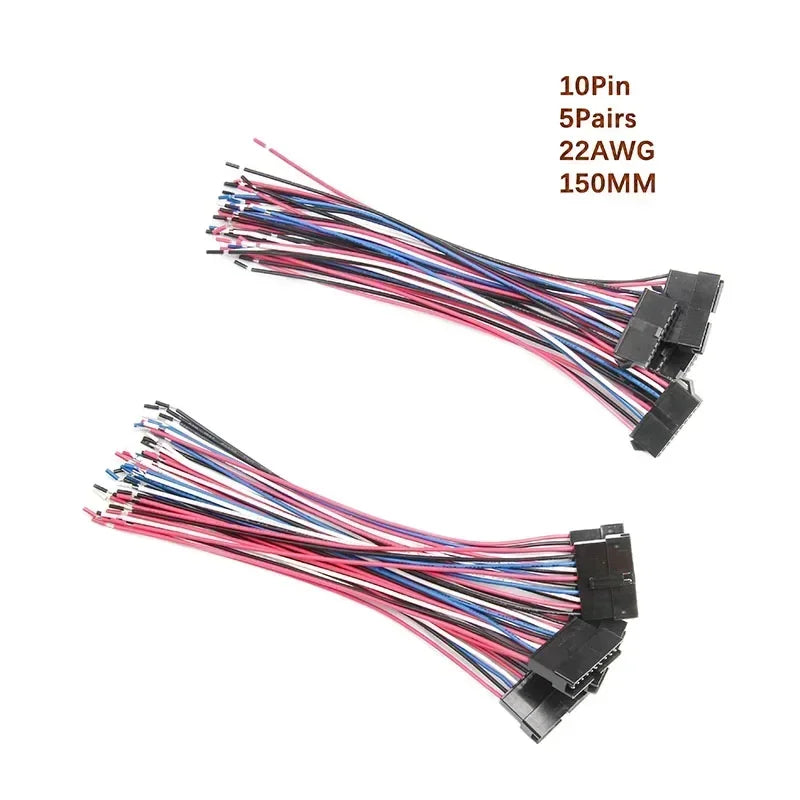 5/10 Pairs JST SM 2.54mm Pin Connector Set Male to Female Electrical Cable Wire Connector for DIY Projects 2P to 9P