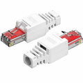 Tool Free RJ45 CAT6 Connector Ethernet Termination Plugs, 23AWG to 26AWG Cable Internet Plug Installation Toolless