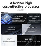 T113-i Core Board CDSENET ECK30 Linux BTB 1.2G Dual-Core ARM A7 RISC-V DSP Multi-Core Heterogeneous Low Power Industrial Grad
