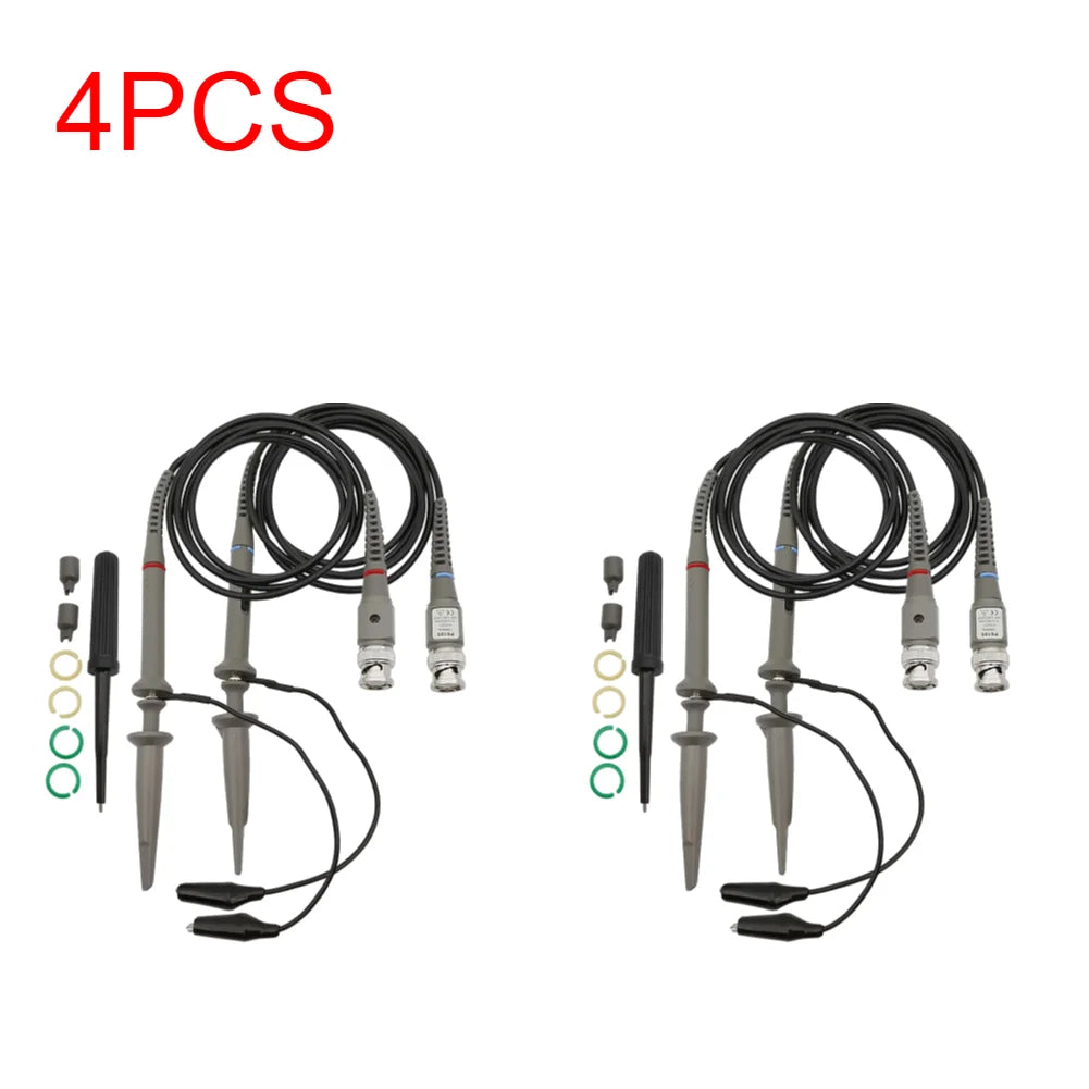2-10PCS P6100 BNC Oscilloscope Probe Kit High Precision Scope Analyzer Alligator Clip Probes Test Leads 100MHz Oscilloscope Part