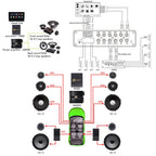 Sennuopu Car DSP Processor 4 Channel Amplifier 8 Channels Digital Sound Processors