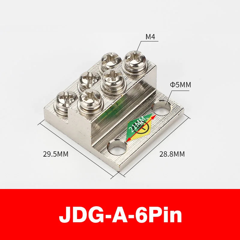 Ground Row Copper Bar Connection Terminal JDG-A Distribution Box Double-layer Terminal Block Copper galvanizing large current