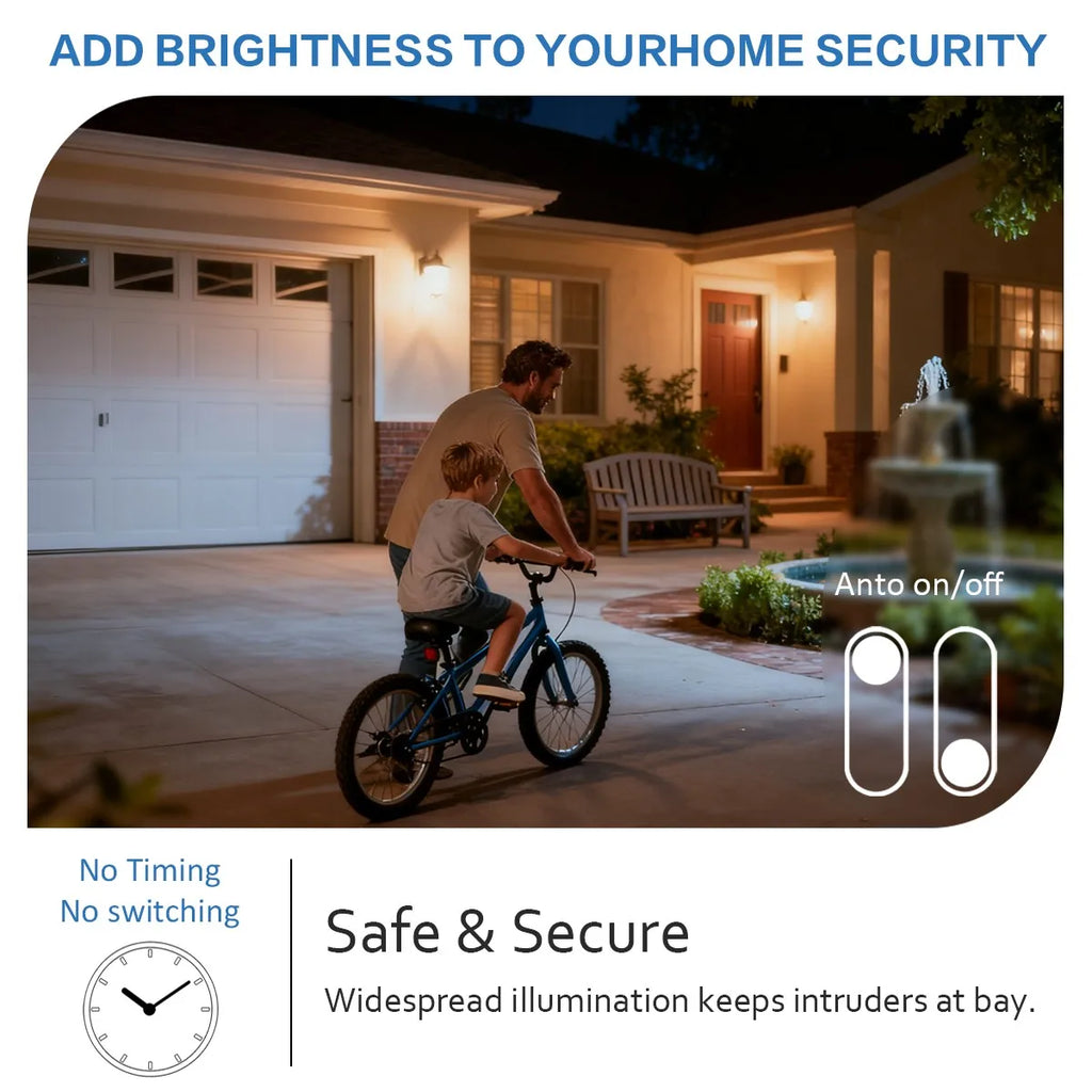 2Pack Led Sensor Control Bulb B22 E27  Bulb Light Dusk To Down AC100-240V 1000lm 10W 3000K-6000K for Underground Garage Corridor