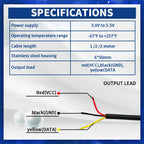 1PCS DS18B20 Temperature Probe Sensor Stainless Steel Package Waterproof Digital Temperature Sensor 1M/2M/3M