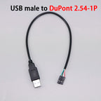 USB Male Female Terminal Data Line To Head JST 1.25/ZH1.5/PH2.0/XH2.54-4Pin Adapter Extension Touch Screen Cord