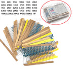 300/600pcs 1/4w Metal Film Resistor 30 Values Resistance Kit 10R-1M 0.25W 1% Resistors Set
