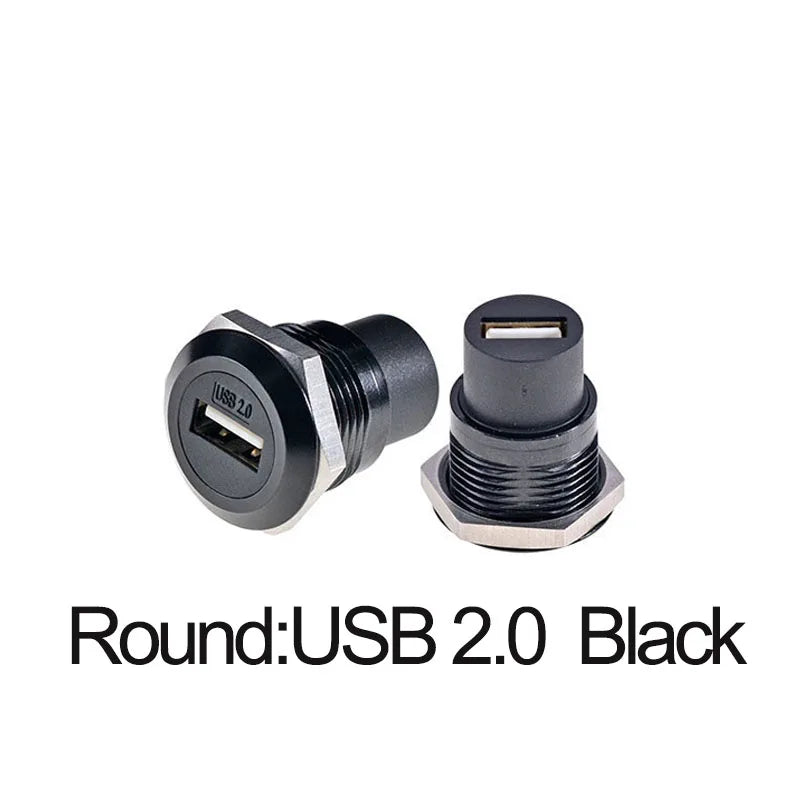 1PC Metal D Type Module RJ45 CAT6&USB 2.0/3.0&Type C&HDMI-Jack Socket Through Network Panel Mounting Electronic Connector