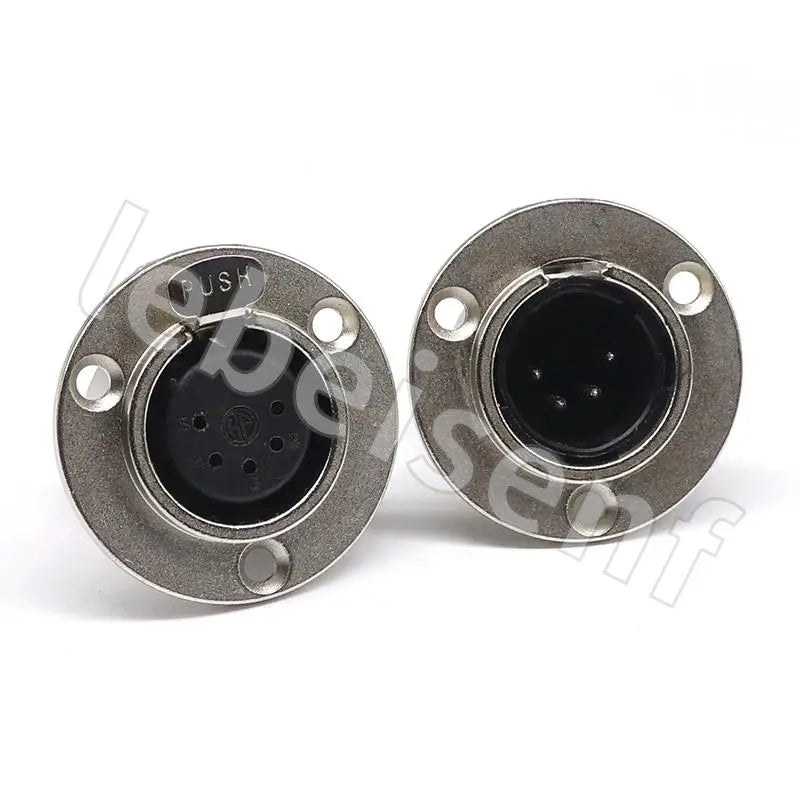 3/4/5pin Round Male/Female Metal XLR Speaker Panel mount socket Connector Adapter Audio Microphone Socket