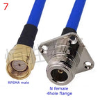 RG402 Coax Cable L16 N To SMA Male Female Connector SMA To N Right Angle Crimp for RG402 High Frequency 0.141 Blue 50ohm RG141