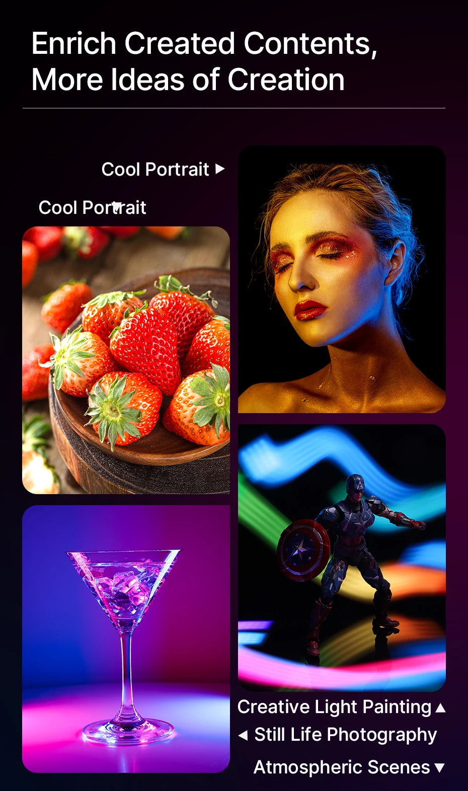 Ulanzi VL49 RGB PRO Full Color LED Video Light 2500K-9000K Camera Light for Photopraphy with Honeycomb Diffuser