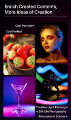 Ulanzi VL49 RGB PRO Full Color LED Video Light 2500K-9000K Camera Light for Photopraphy with Honeycomb Diffuser