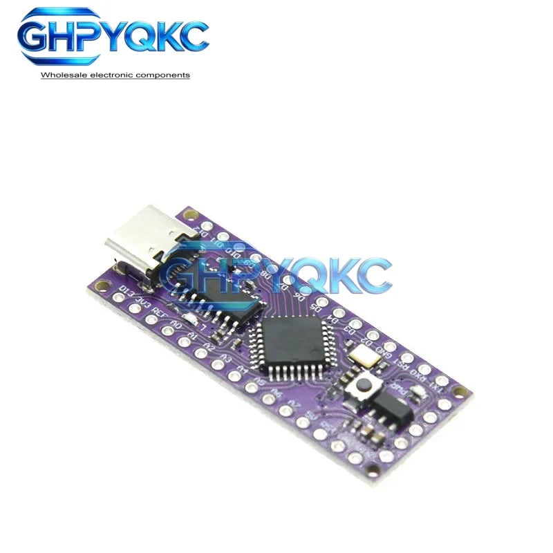 GHPYQKC LGT8F328P Arduino Nano Compatible Board CH340 with USB Type-C Built-in Programmer for DIY Projects