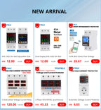 63A 230V Din Rail Adjustable Over Under Voltage Protective Device Protector Relay Over Current Protection Energy KWH Meter