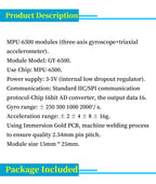 IIC I2C SPI MPU6500 MPU-6500 6-Axis Gyroscope Accelerometer Sensor Module Replace MPU6050 For Arduino With Pins GY-6500