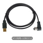 M12 to USB Cable Connector 4Pin 5 Pin A/D/B Code to USB Scanner Cable Industrial Camera USB to M12 Male Female Extension Line