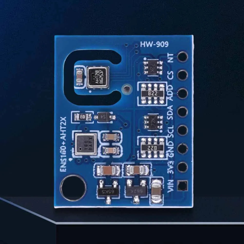 ENS160+AHT21 Air Quality and Temperature Humidity Sensor Carbon Dioxide CO2 ECO2 TVOC Gas Sensor Module High-Precision