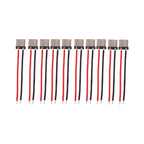 10Pcs Micro USB Type-C 2Pin Horizontal 2P Simple Soldered Female Plug-in Board Quick Charging Connector
