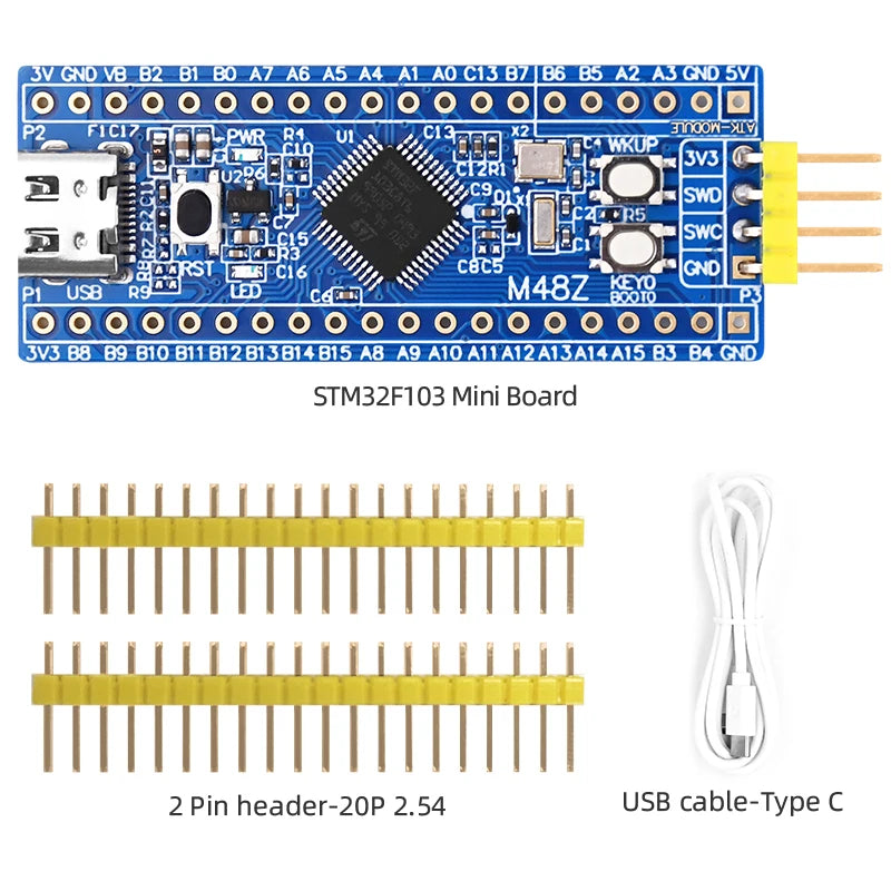 STM32H503CBT6 STM32F103C8T6 ARM STM32 Minimum System Development Board English Tutorial README Explanation