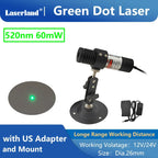 Long Range Light Beam Visible 520nm Green Dot Laser Module Diode Locator Focusable for Tunnel