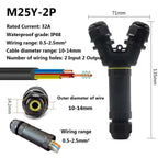 IP68 Waterproof Electrical Wire Connector I T Type Solderless Street Lights Quick Cable Wiring Outdoor Rainproof Terminal Blocks