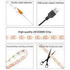 USB 5V LED Light Strips SMD2835 1M 2M 3M 5M White Warm White LED Strip Lights for TV Backlights Home Decor Tape Ribbon Lighting