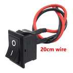 5Pcs KCD1 Mini Rocker Switch 6A/250V 10A/125V Power Switch ON OFF with Wire Cable Toggle Switch for Car Automotive Boat