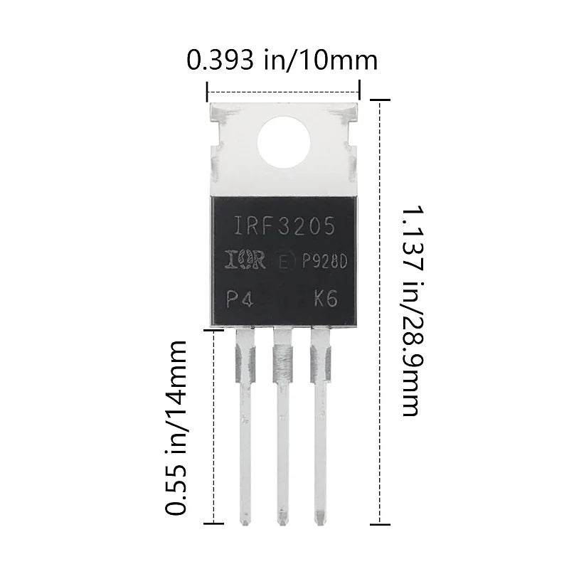AUKENIEN Mosfet Transistor Kit 12Values 60PCS IRFZ44N IRF510N-IRF540N IRF640N IRF740 IRF820 IRF830 IRF840 IRF3205 IRF9540N TO222