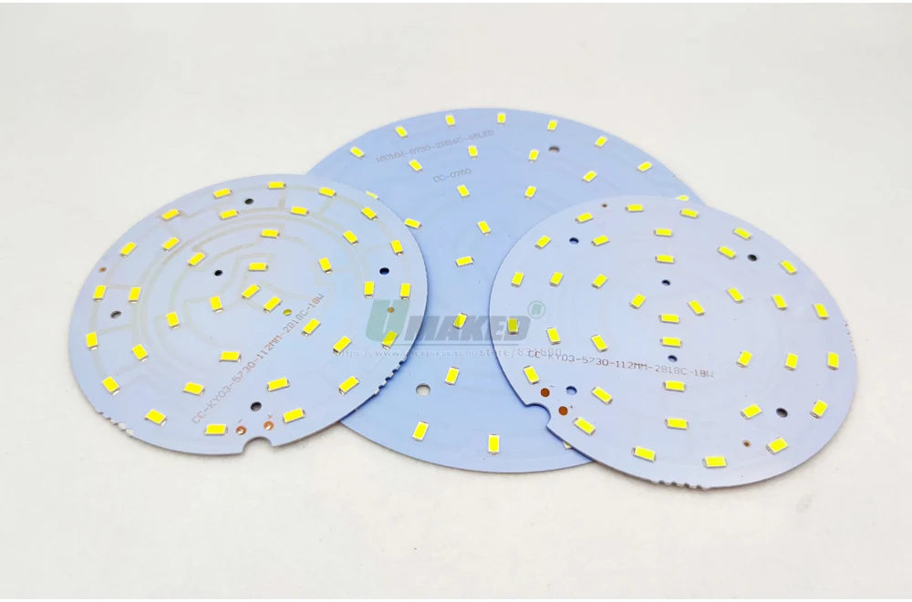 2PC LED Downlight PCB Plate 9W 12W 18W 24W Round Shape Lighting Source Panel 300mA SMD5730 For High Power Sport Lamp Replace DIY