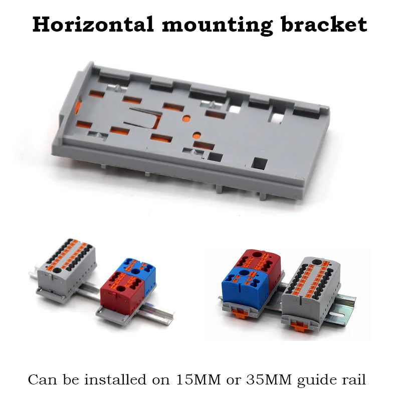 1PC 225 Series Terminal Block One In Multiple Out Wire Electrical Connectors Plug-in Spliceable Splitter Guide Rail Junction Box