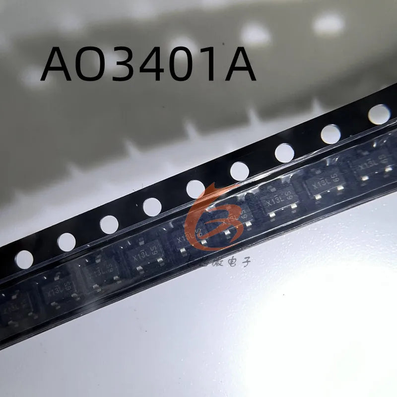 100PCS Original genuine AO3401A SOT-23 marking X1** P-channel -30V-4A SMT MOSFET field-effect transistor