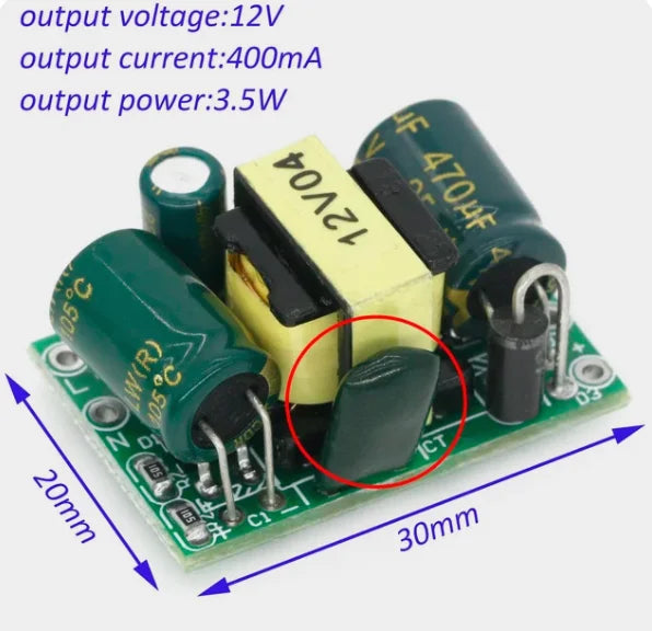 AC-DC 5V 700mA 12V 450mA 9V 500mA 3.5W Precision Buck Converter AC 220V to 5V DC step down Transformer power supply module