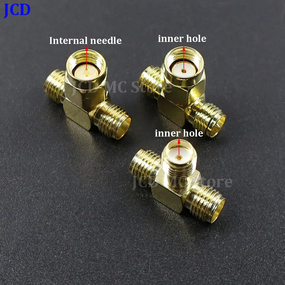 1/3/5piece SMA Male Female RF Straight Connector 90 Degree Right Angle Tee Type 3Way Splitter RPSMA To RP-SMA Male Adapter