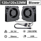 Gdstime 40mm 50mm DC 5V USB 60mm 70mm TV Box Cooling Fan 120mm 140mm Brushless AV Receiver Cooler w 2 in 1 USB Controller Cable