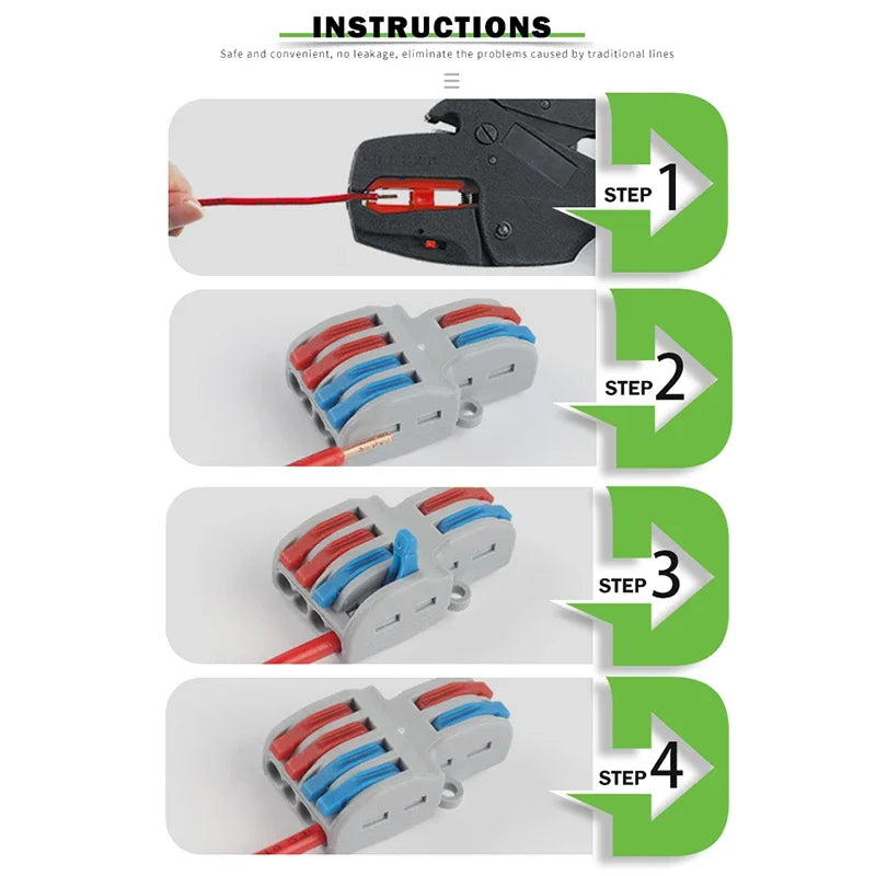 Mini 1 In Multiple Out SPL Quick Easy Splitter Push-in lever Splicing Connectors Terminals Compact Conductor Wiring Connector