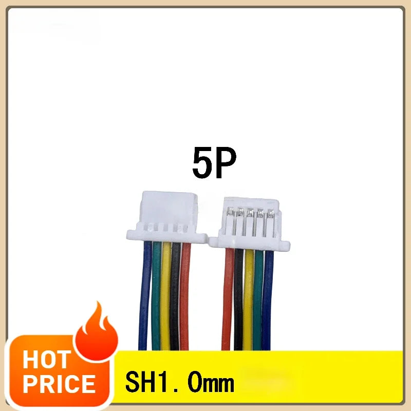 10Pcs JST SH Series 1.0mm Pitch Female Socket Terminal Plug Wire Connectors Set 2-12 Pin Options for Electronic Cables 28AWG