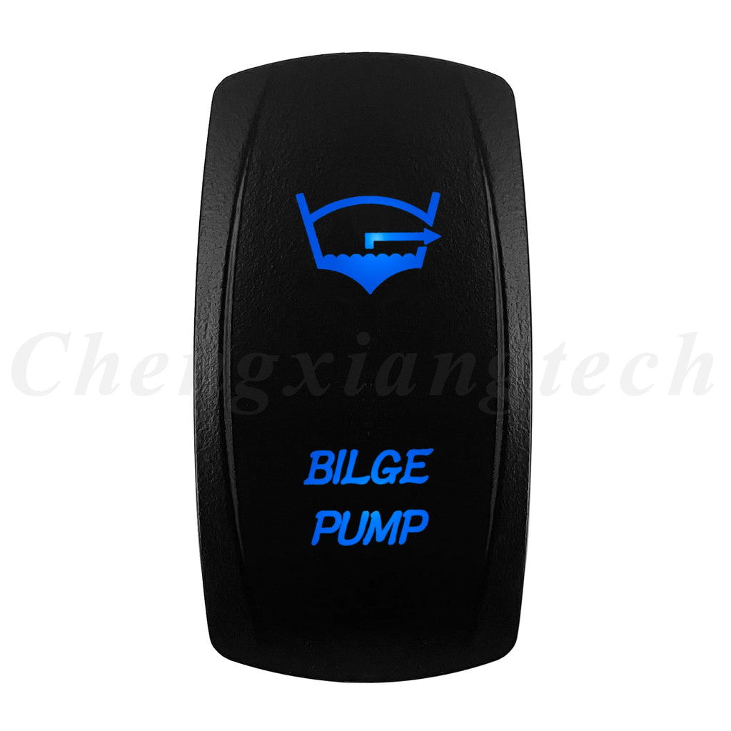 12V 20A Blue Led Car Boat Laser Rocker Switch ON OFF, (ON) OFF, ON OFF ON, (ON) OFF ON, (ON) OFF (ON) Waterproof
