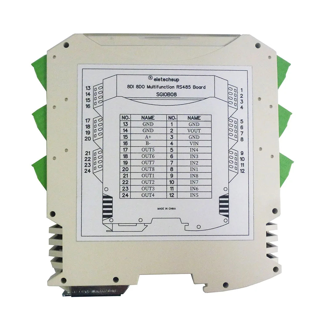 8CH Opto Isolated Modbus RTU RS485 IO Expansion Board DC7-25V ULN2803 300mA For PLC Smart Home CCTV PTZ