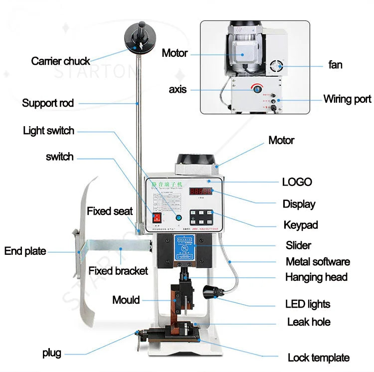 EW-09C Free Blade Wire Terminal Crimping Machine Loose Terminal Crimping Machine for TE, JST, MOLEX