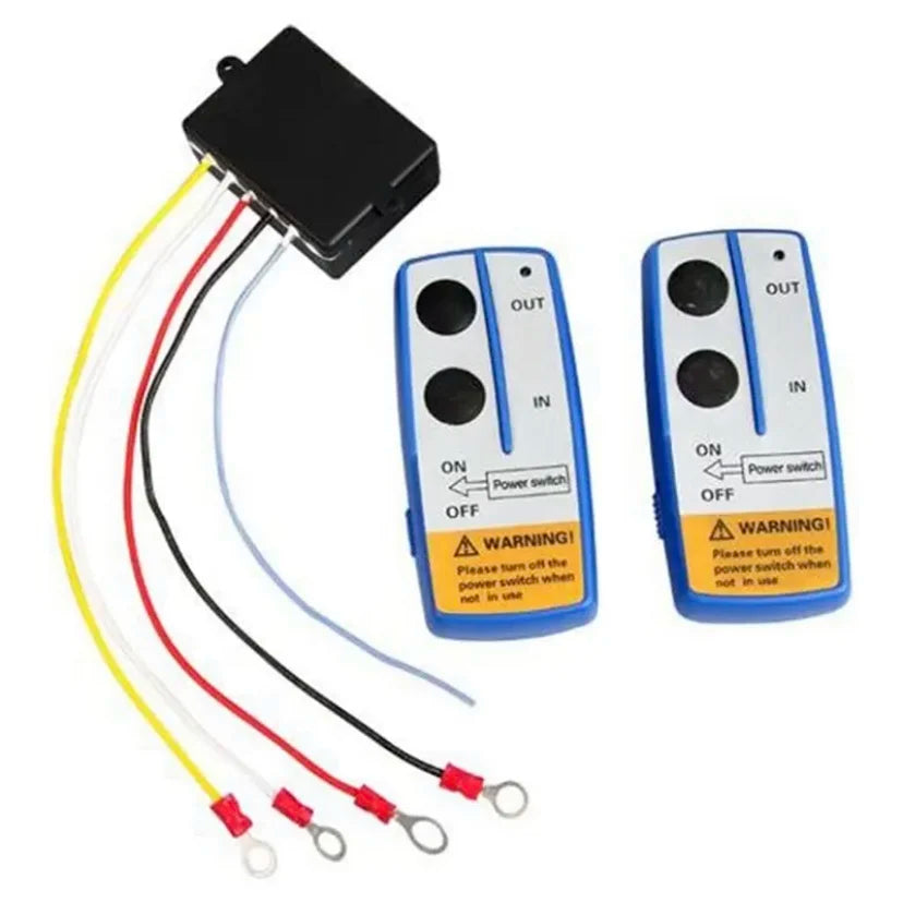 12V 250A Winch Remote Contactor Winch Control Solenoid Relay Twin Wireless Remote Kit Car Motorcycle Off Roaders Accessories