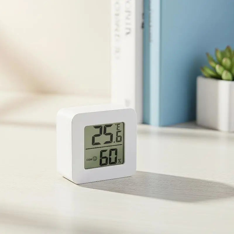 Temperature Gauge Mini LCD Digital Hygrometer: Indoor Room Humidity Meter Sensor Weather Home