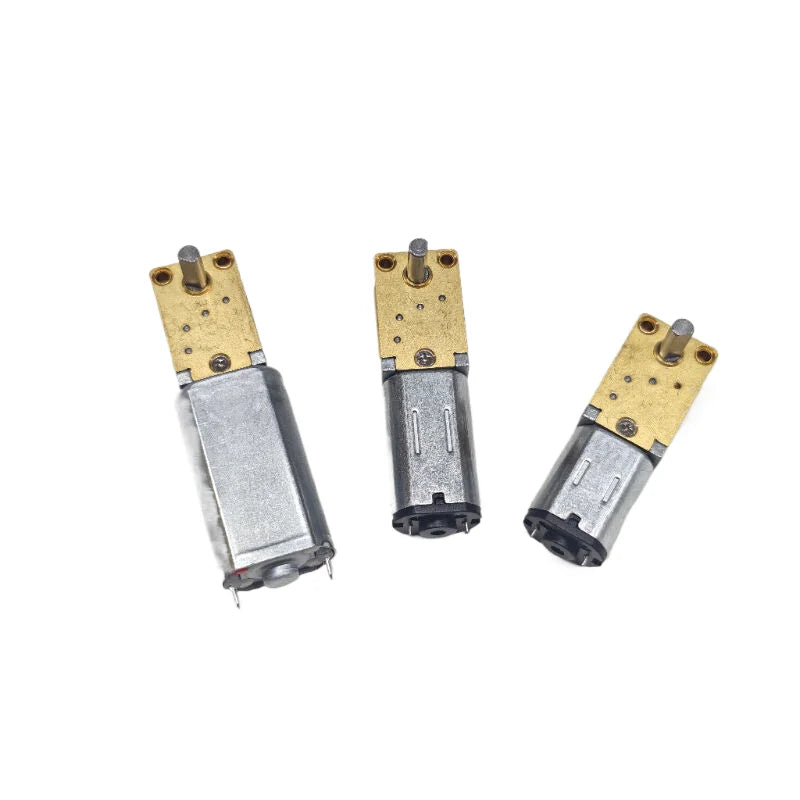 Micro Mini N20/N30/050 All-Metal Worm Gear Motor - DC 12V Slow Speed 4-762rpm High Torque Self-Locking Right Angle Shaft