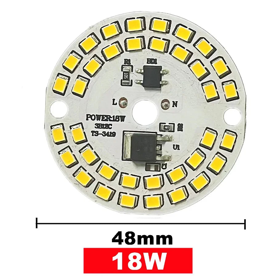 3PCS AC220V LED Chip for Lamp Bulb 5W 7W 9W 12W 15W 18W SMD 2835 Led Round Bulb Chips Light Beads Lighting Spotlight Bulb Chip